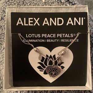 Alex and Ani Silver Lotus Peace Petals Necklace
